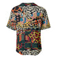 African Mixed Wild Animal Skins Baseball Jersey