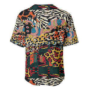 African Mixed Wild Animal Skins Baseball Jersey