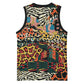 African Mixed Wild Animal Skins Basketball Jersey - African Pride