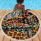 African Mixed Wild Animal Skins Beach Blanket