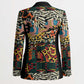 African Mixed Wild Animal Skins Blazer