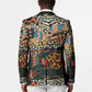 African Mixed Wild Animal Skins Blazer