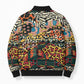 African Mixed Wild Animal Skins Bomber Puffer Jacket