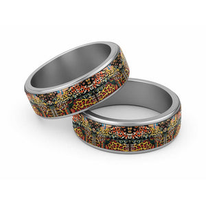 African Mixed Wild Animal Skins Classic Ring - African Pride