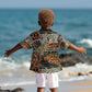 African Mixed Wild Animal Skins Kid Hawaiian Shirt