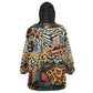 African Mixed Wild Animal Skins Kid Wearable Blanket Hoodie