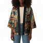 African Mixed Wild Animal Skins Kimono