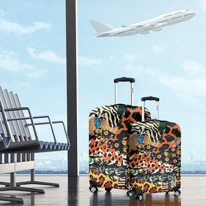 African Mixed Wild Animal Skins Luggage Cover