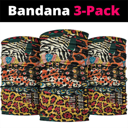 African Mixed Wild Animal Skins Neck Gaiter LT9