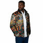 African Mixed Wild Animal Skins Padded Jacket