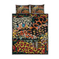 African Mixed Wild Animal Skins Quilt Bed Set