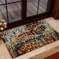 African Mixed Wild Animal Skins Rubber Doormat