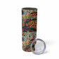 African Mixed Wild Animal Skins Skinny Tumbler
