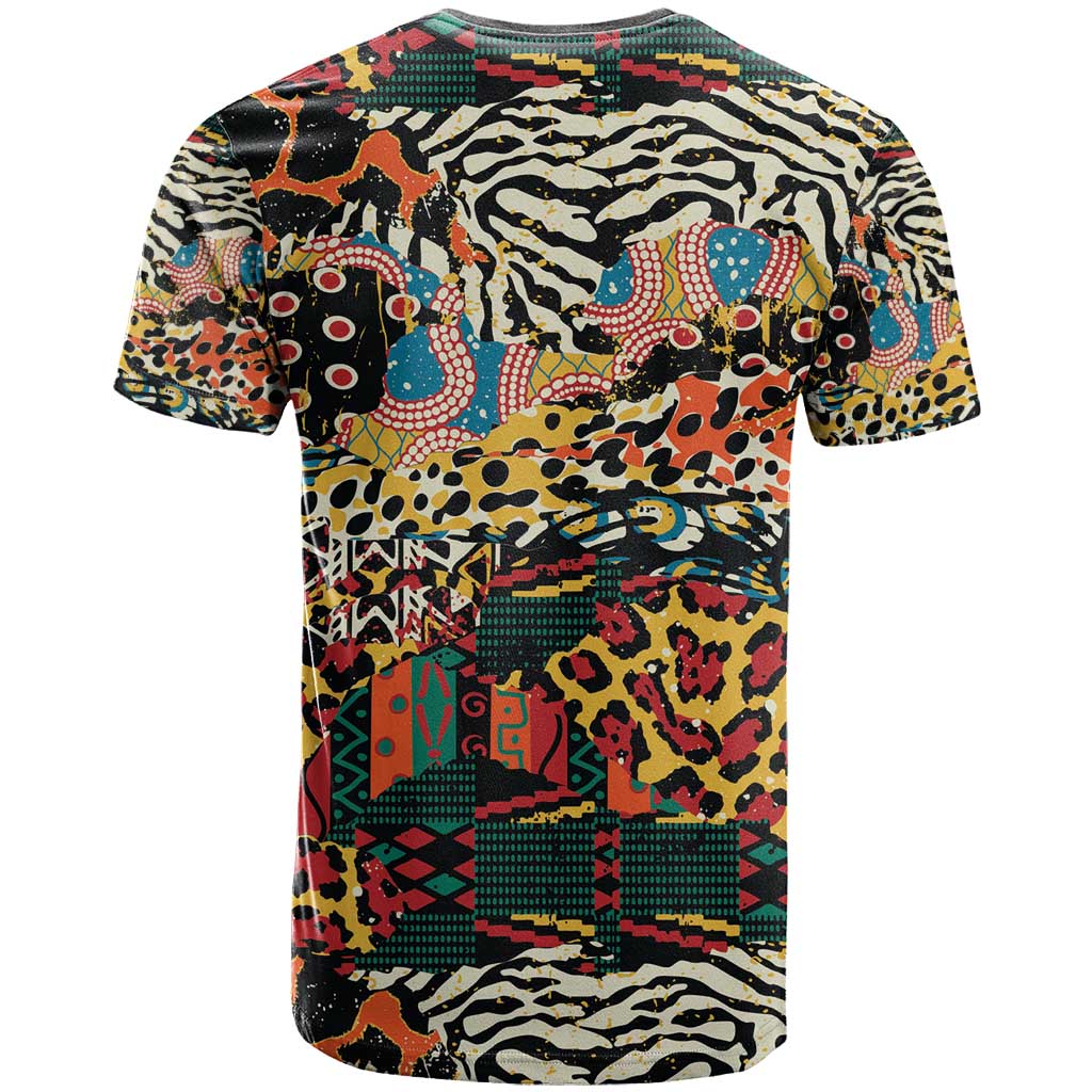African Mixed Wild Animal Skins T shirt