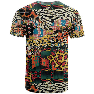 African Mixed Wild Animal Skins T shirt