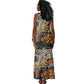 African Mixed Wild Animal Skins Tank Maxi Dress