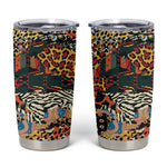 African Mixed Wild Animal Skins Tumbler Cup
