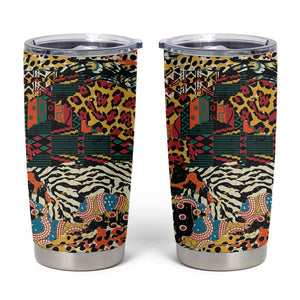 African Mixed Wild Animal Skins Tumbler Cup