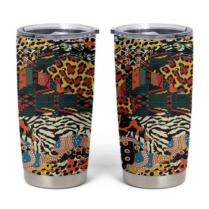 African Mixed Wild Animal Skins Tumbler Cup