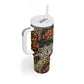 African Mixed Wild Animal Skins Tumbler With Handle