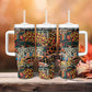 African Mixed Wild Animal Skins Tumbler With Handle
