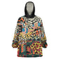 African Mixed Wild Animal Skins Wearable Blanket Hoodie
