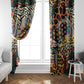 African Mixed Wild Animal Skins Window Curtain