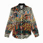 African Mixed Wild Animal Skins Women Casual Shirt LT9
