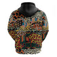 African Mixed Wild Animal Skins Zip Hoodie