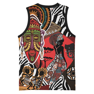 Beautiful African Women Ethnic Motifs Basketball Jersey - African Pride