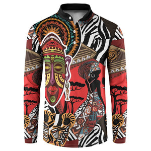 Beautiful African Women Ethnic Motifs Button Sweatshirt