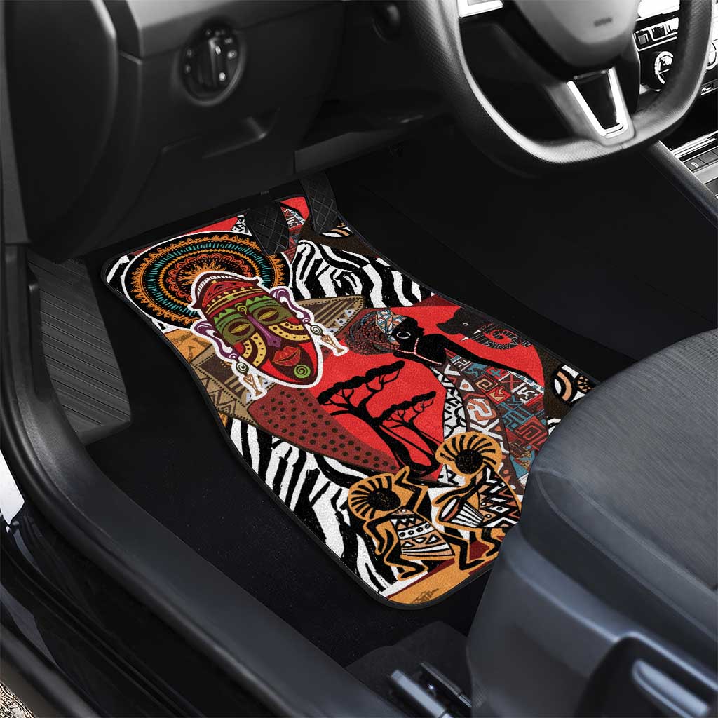 Beautiful African Women Ethnic Motifs Car Mats