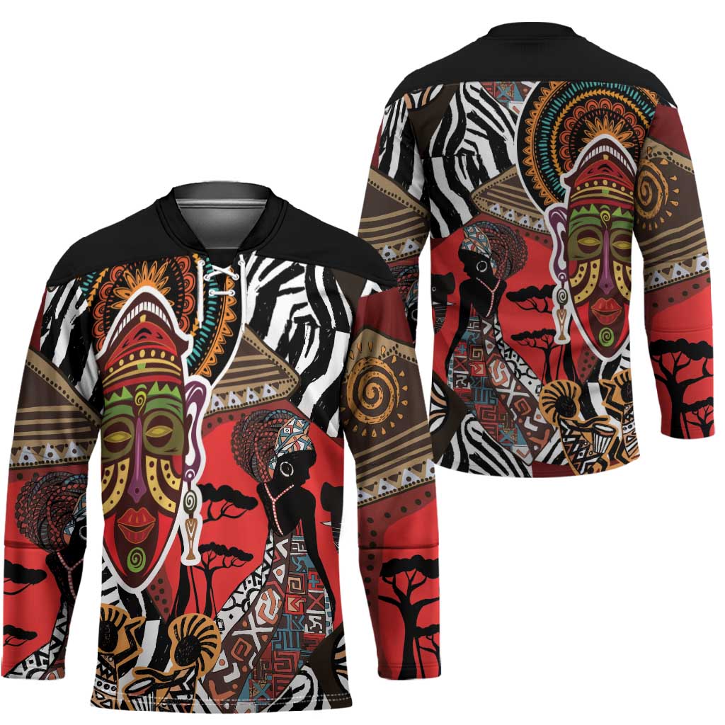 Beautiful African Women Ethnic Motifs Hockey Jersey