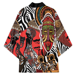 Beautiful African Women Ethnic Motifs Kimono
