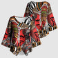 Beautiful African Women Ethnic Motifs Kimono Sleeve Blouse