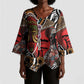 Beautiful African Women Ethnic Motifs Kimono Sleeve Blouse