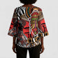 Beautiful African Women Ethnic Motifs Kimono Sleeve Blouse