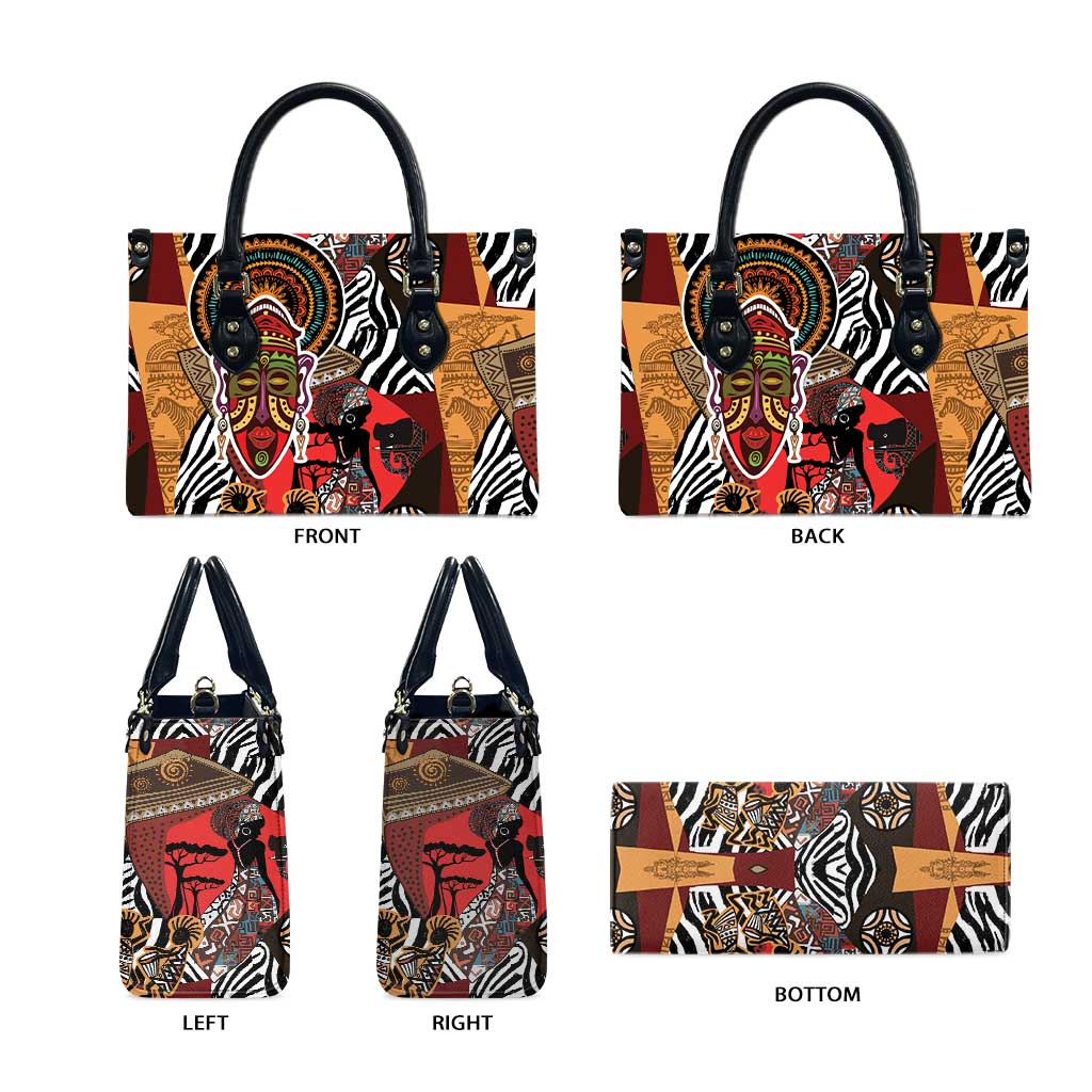 Beautiful African Women Ethnic Motifs Leather Bag