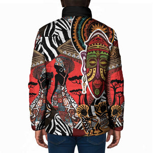 Beautiful African Women Ethnic Motifs Padded Jacket