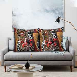 Beautiful African Women Ethnic Motifs Pillow Cover