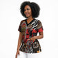 Beautiful African Women Ethnic Motifs Scrub Top