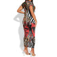 Beautiful African Women Ethnic Motifs Short Sleeve Bodycon Dress LT9