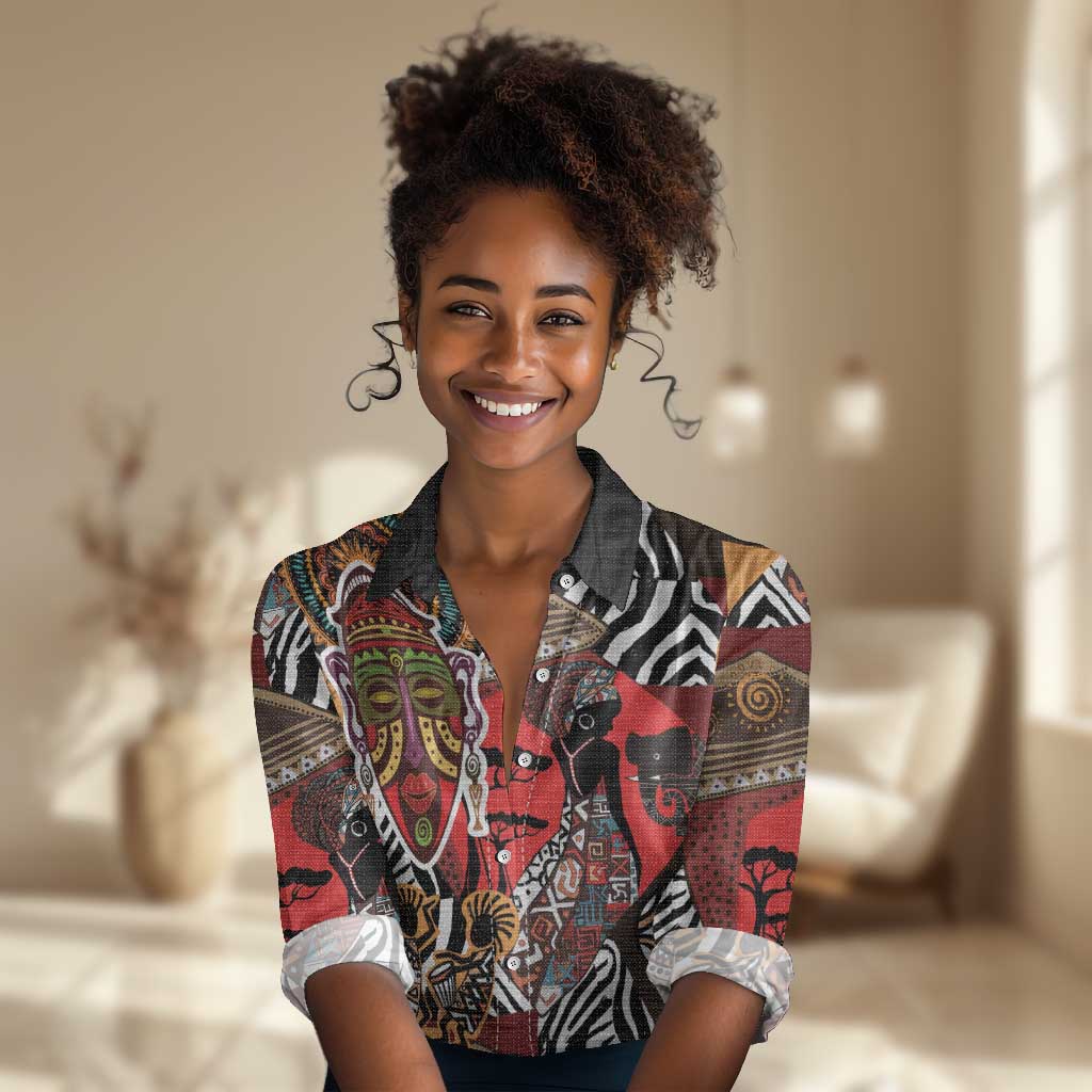 Beautiful African Women Ethnic Motifs Women Casual Shirt LT9