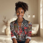 Beautiful African Women Ethnic Motifs Women Casual Shirt LT9