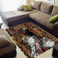 Beautiful Black Woman Area Rug African Tribal Pattern