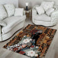 Beautiful Black Woman Area Rug African Tribal Pattern