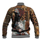 Beautiful Black Woman Baseball Jacket African Tribal Pattern