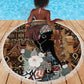 Beautiful Black Woman Beach Blanket African Tribal Pattern