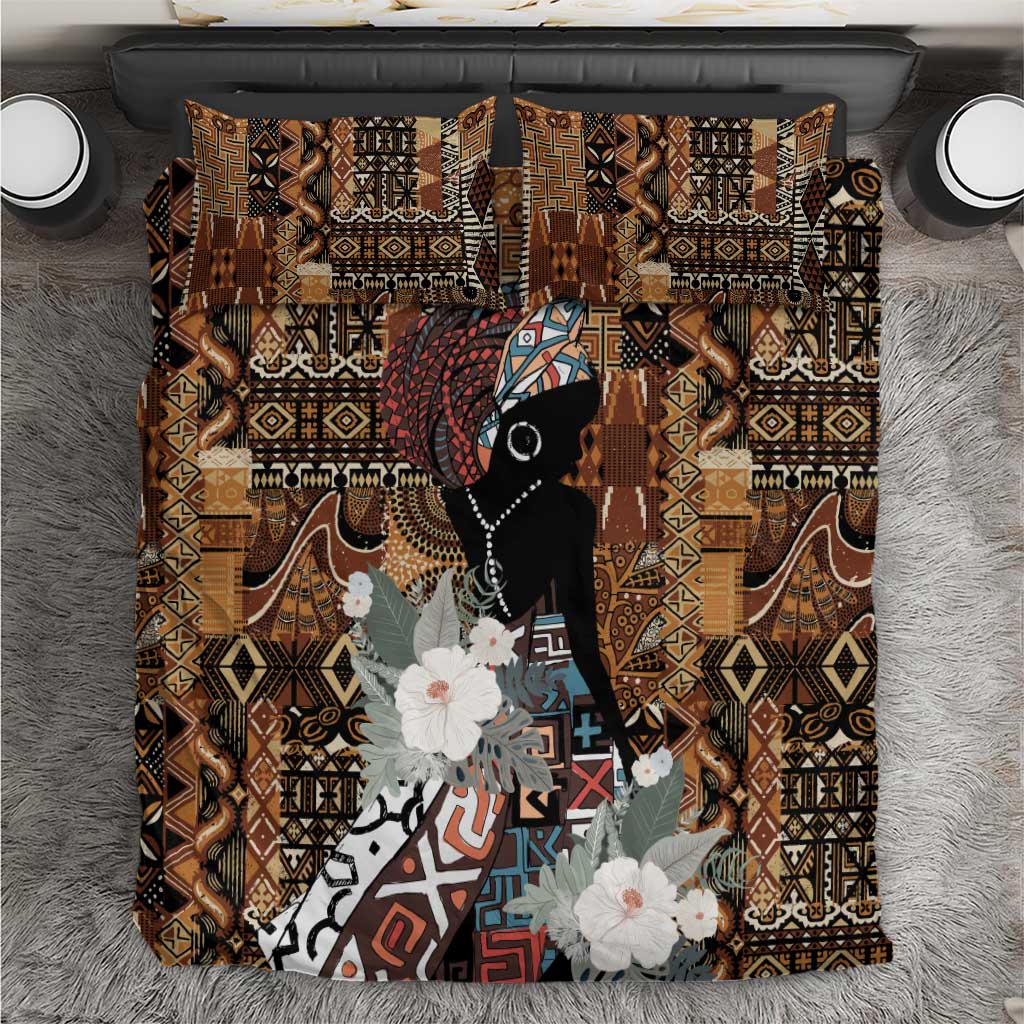 Beautiful Black Woman Bedding Set African Tribal Pattern