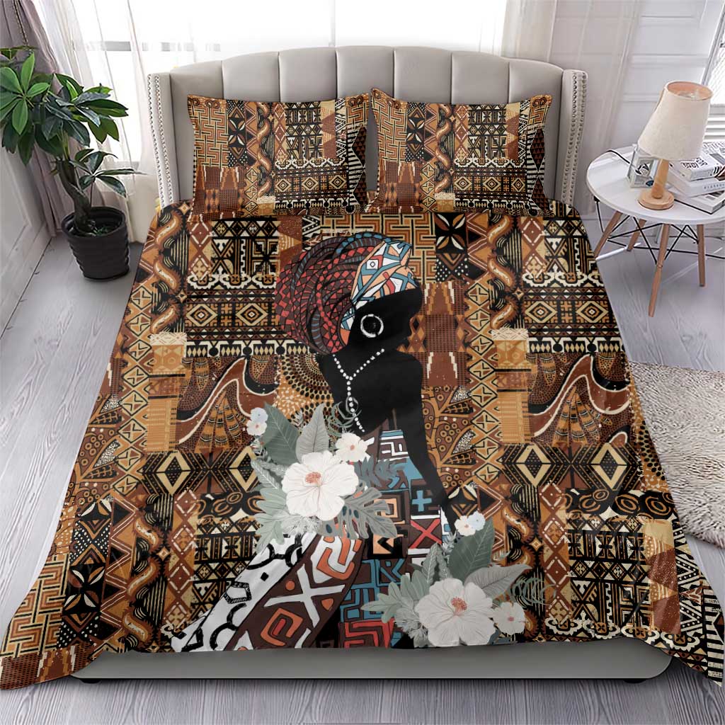 Beautiful Black Woman Bedding Set African Tribal Pattern